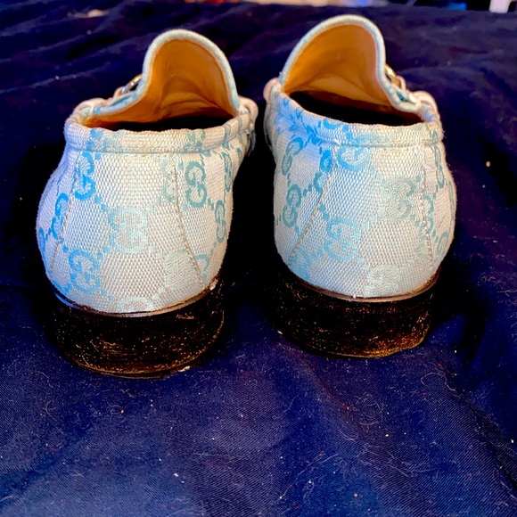 Gucci Princetown GG Monogram Limited Edition Denim Loafers Light Blue - Picture 9 of 12